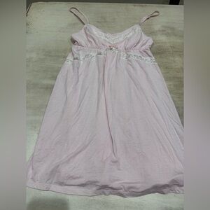 Victoria's Secret Babydoll lingerie Pale Pink Lace-Trim Size Medium